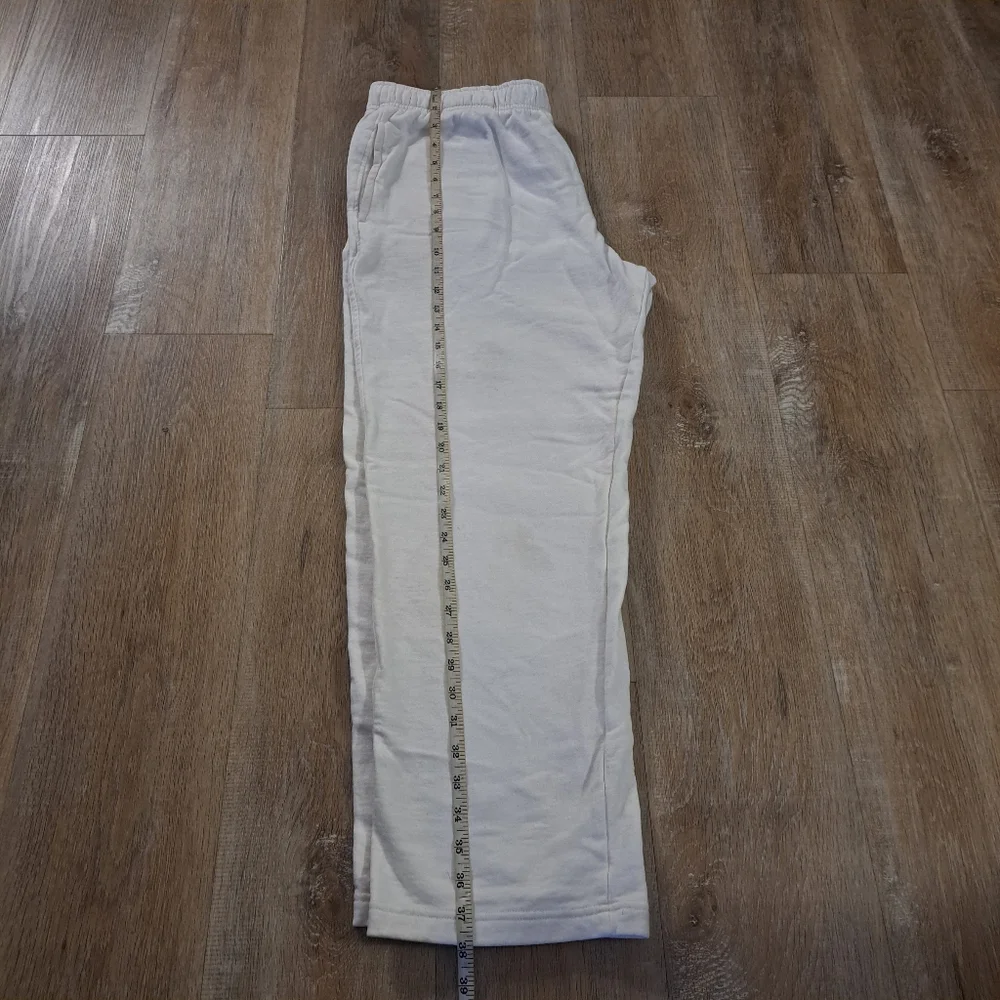 Cory Vines Open-bottom Sweatpants White/Off-White 100% Cotton Men's Size Large